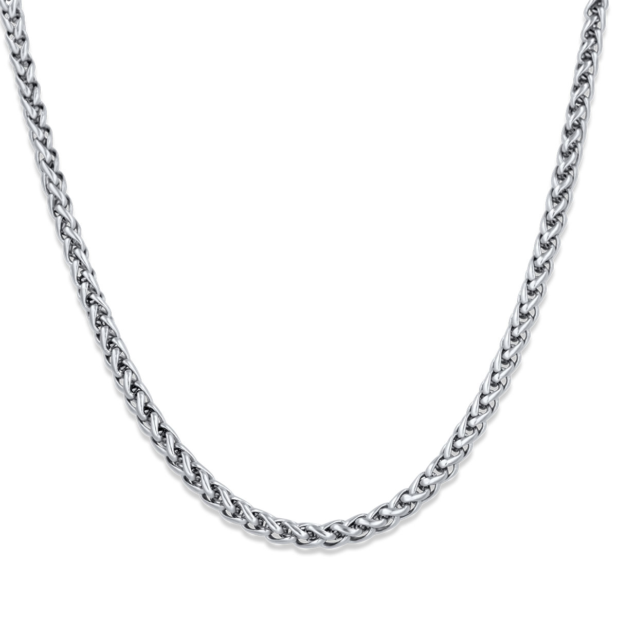 Soleil Chain Silver 4MM Αλυσίδα λαιμού από ανοξείδωτο ατσάλι 316L